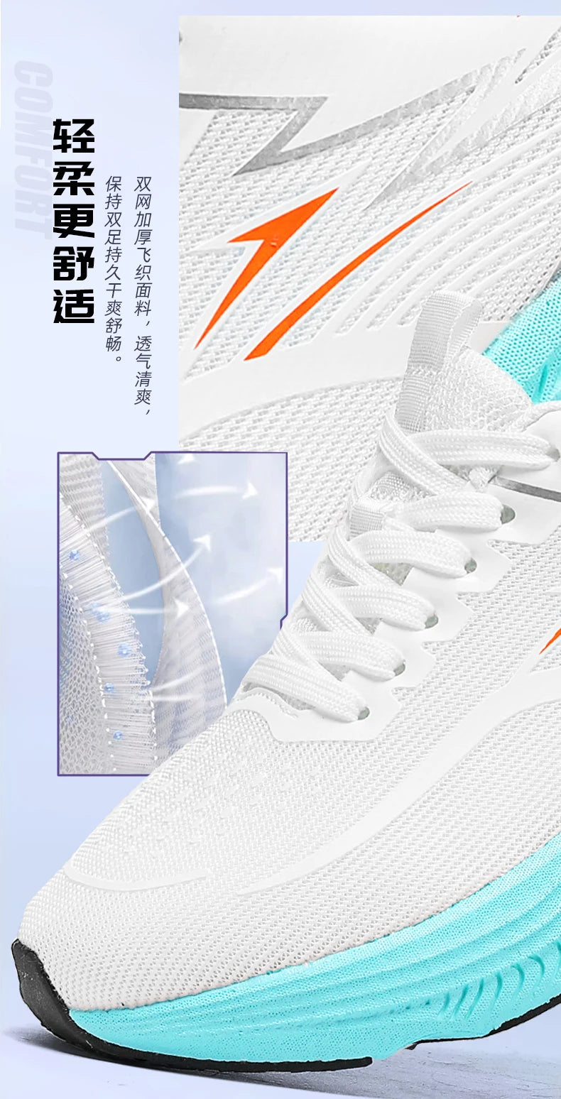 Zapatillas ligeras de correr transpirables muy a la moda, color degradado con suela de amortiguacion  muy confortables